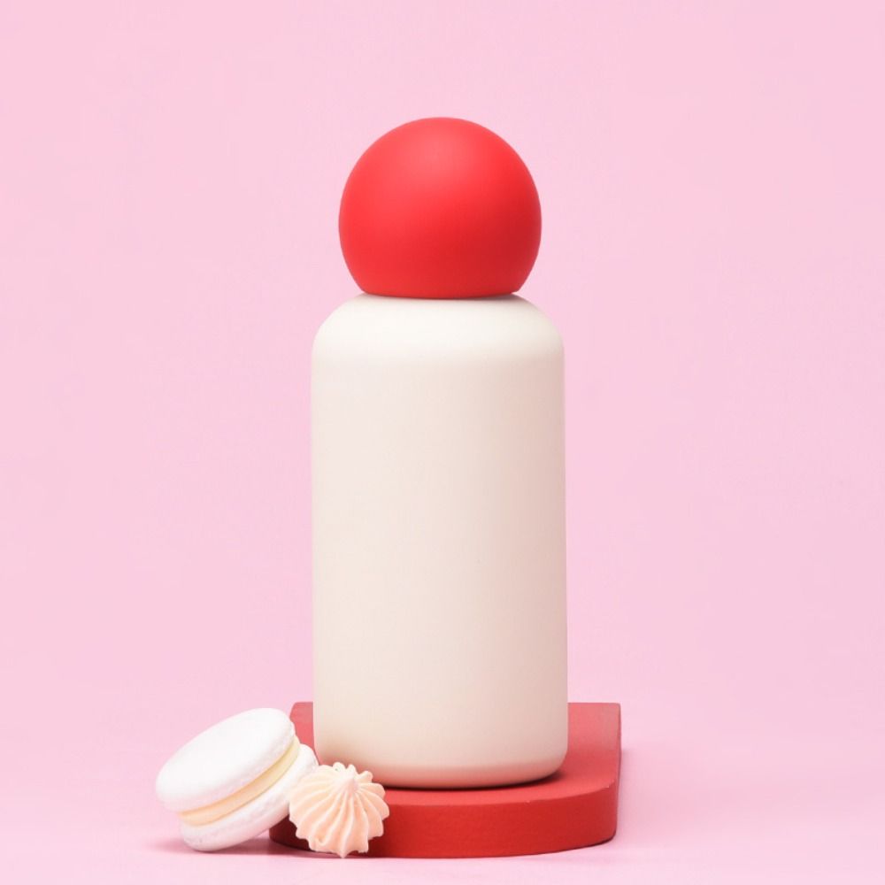 Double Wall Insulated Bottle Spherical Lid Vacuum Cup Ins Style Thermos Cup  Kids
