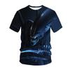 Alien T-Shirts Animal Pattern 3D Print Women Men Casual Short Sleeve T Shirt Y2k Harajuku Streetwear Tees Tops Unisex Clothing