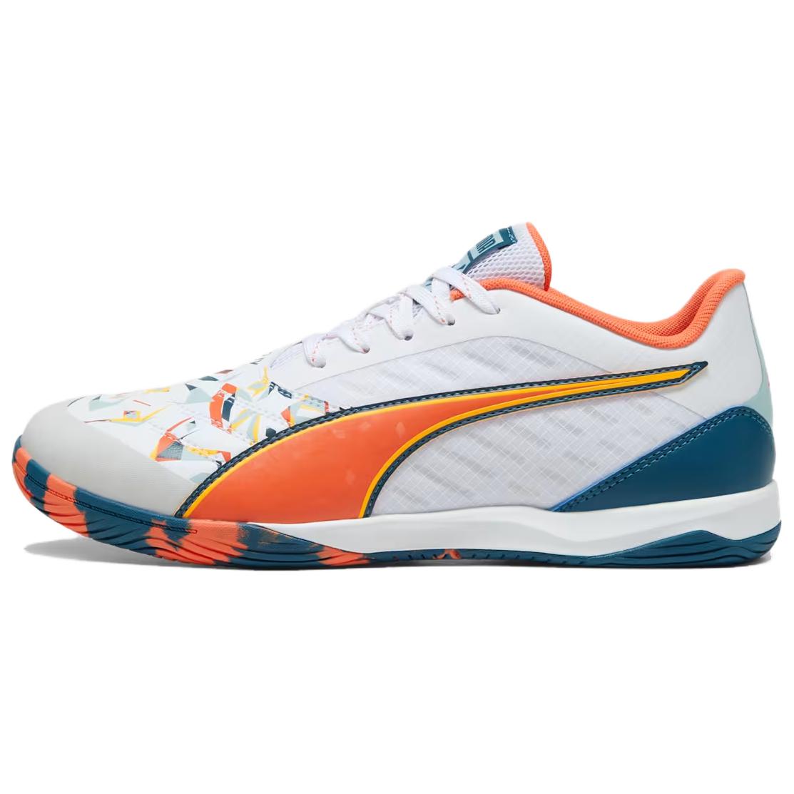 

Puma Ibero Iv Creativity Comfortable Soft Soccer Shoes Men Soccer Shoes White Orange Green 107847-01 44