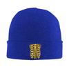 Human Skeleton Rib Cage Gold Knitted Hat  Street Y2K Caps Men Women Unisex Kpop Beanie Hats Autumn Winter Warm Soft Bonnet Hats