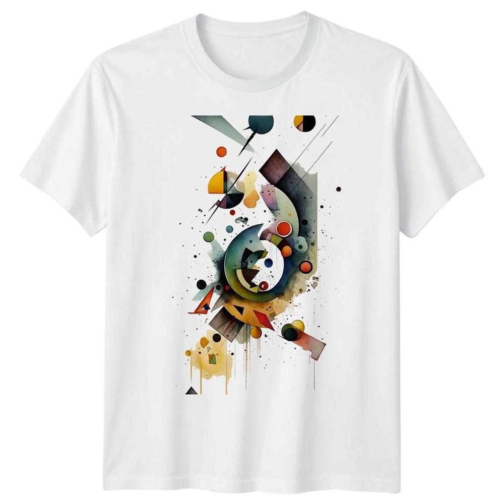 

Абстрактное геометрическое акварельное искусство Мужская футболка Динамичный дизайн L