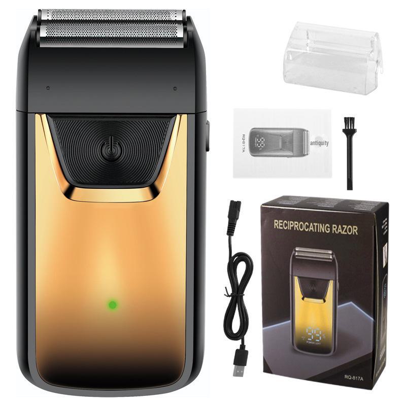 

Електробритва зі світлодіодним цифровим дисплеєм для чоловіків - бритва для бороди, машинка для стрижки волосся, пристрій для відбілювання та бритва для голови Indicator Model, 2 units, YYT-365 Whitener золотий