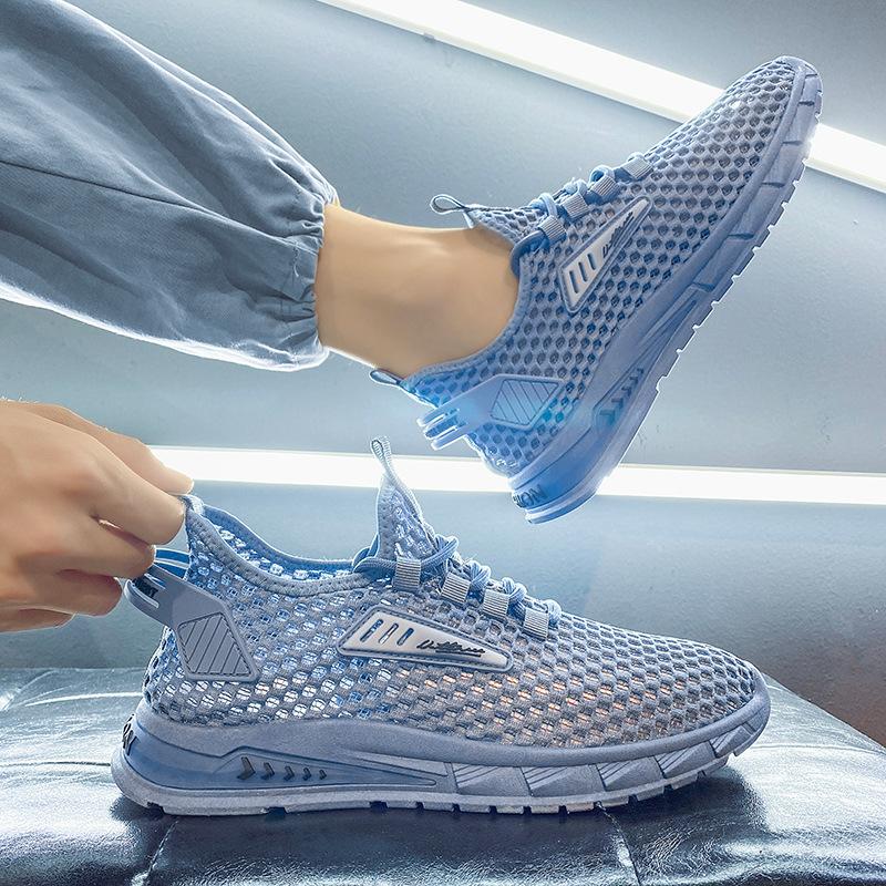 Foreign Trade 2025 New Summer Mesh Large Mesh Hollow Breathable Men's Shoes Sports Versatile Casual Running Shoes Men