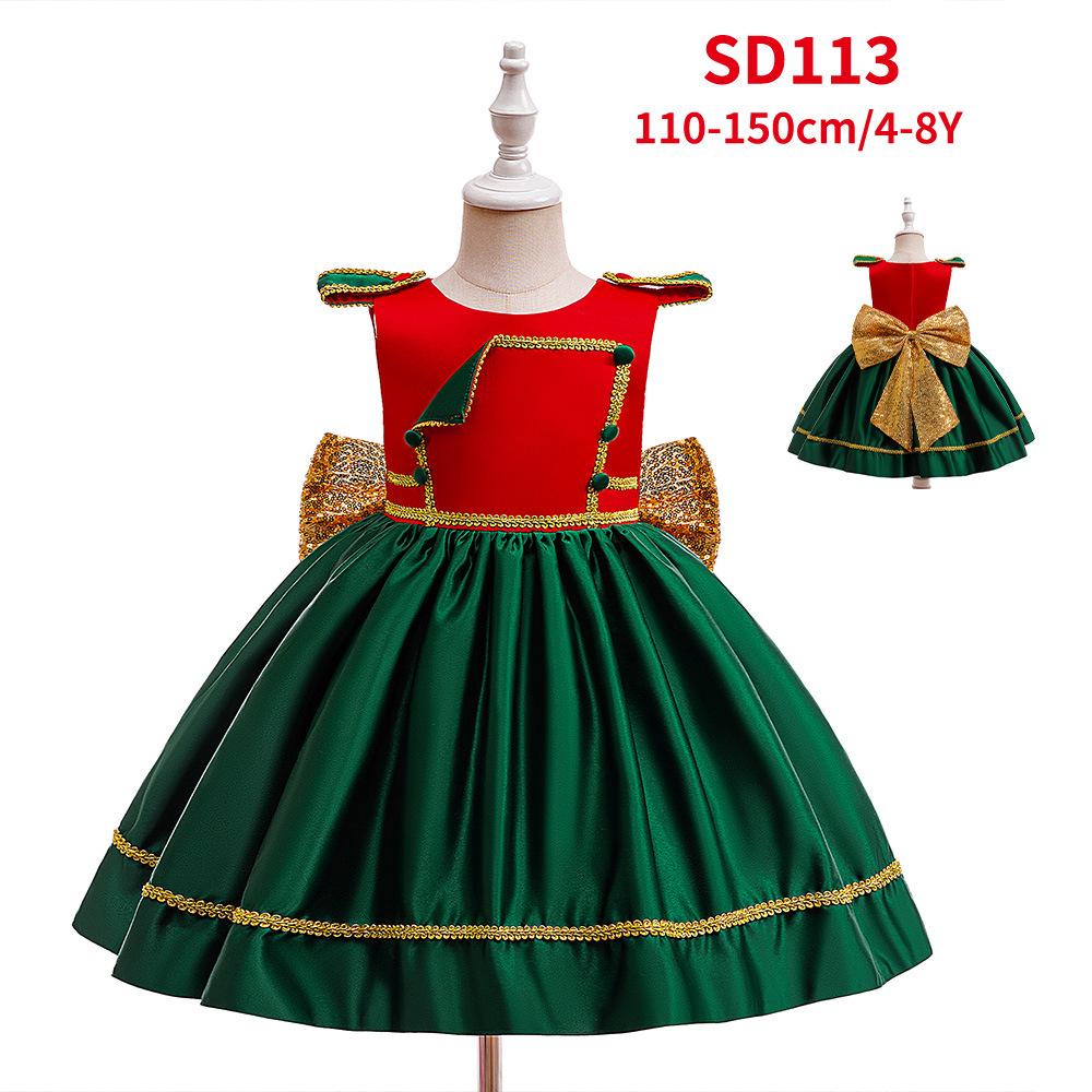

Sequin Princess Dress for Girls - Christmas Party & Holiday Performance Outfit 130cm/6Y