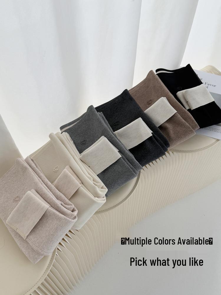 Women's High-Waisted Seamless Fleece-Lined Leggings – Perfect for Autumn & Winter with High Elasticity, Comfort & Versatility.