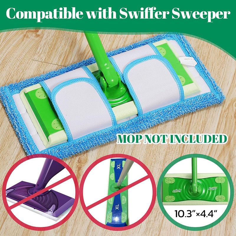 1/2pc Reusable Mop Pads Compatible Washable Microfiber Cleaning Pad Replacement Spare Parts Home Cleaning Mopping Head Pad