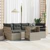 vidaXL 7-Piece Garden Sofa Set with Light Rattan Cushions, vidaXL 2-Seater Garden Sofa with Storage 3357495