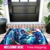 Pokemon Ash and Pikachu Pokeball Adventure Print Non-Slip Doormat, Absorbent Floor Mat for Home Decor