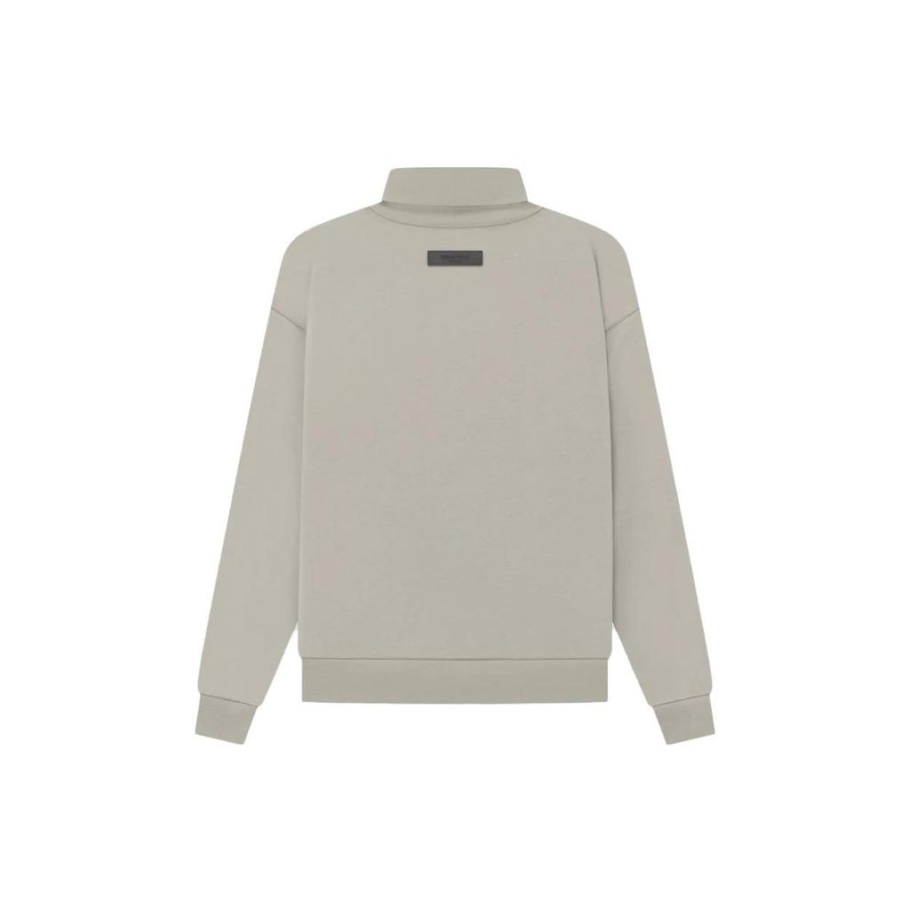 Fear of God Essentials Essentials SS23 Turtleneck with Front Logo Embroidery and Thicken Warm Design Men Sweatshirt Seal-Grey FOG-SS23-073