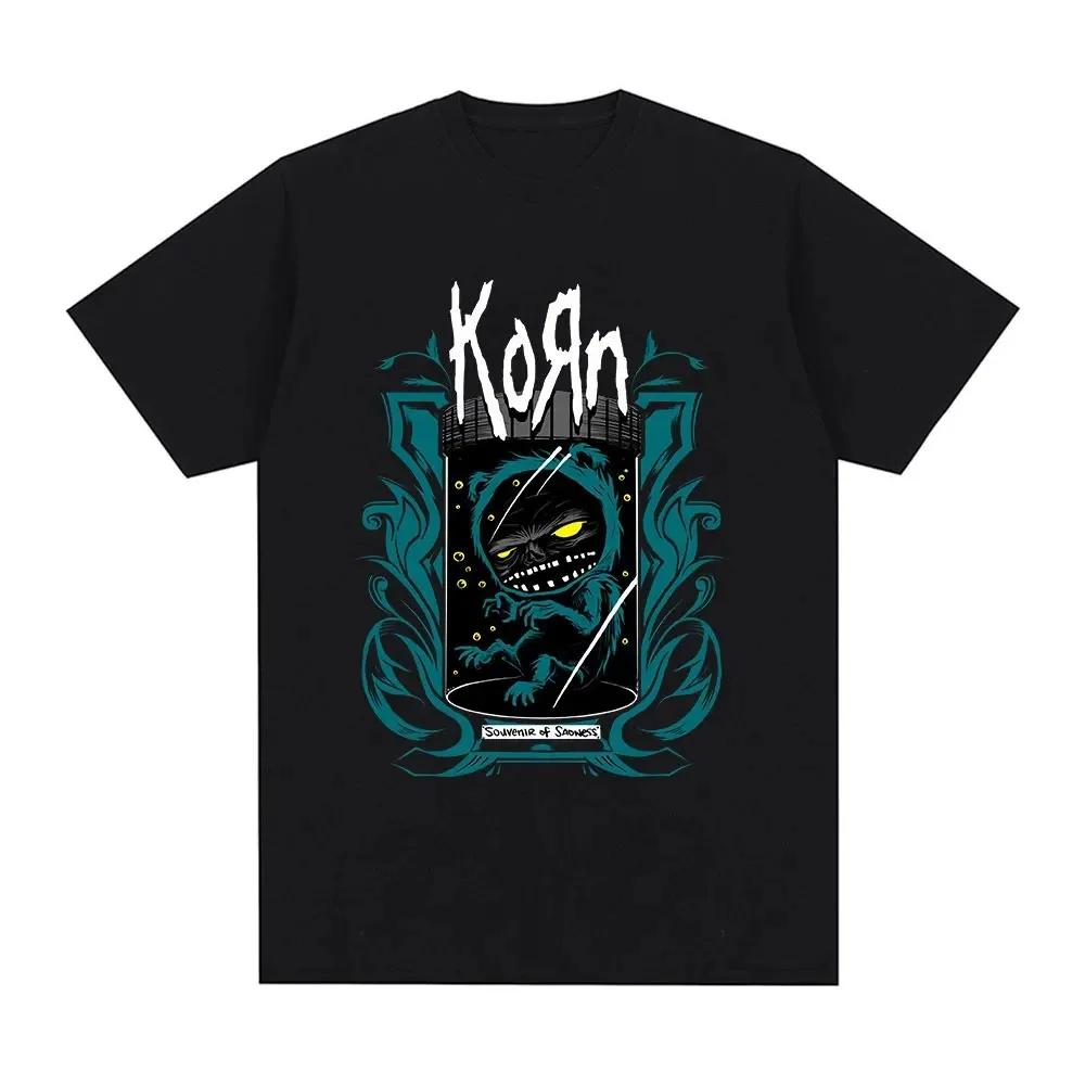 

90s Rock Band Korn T Shirt Metal Gothic Men Women Vintage Oversized T-shirt Streetwear Summer 100% Cotton Short Sleeve T Shir... S разноцветный
