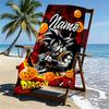 Custom Name Personalized DRAGON BALL Print Beach Towel, for Trip Camping Beach Party Home Decor, Birthday Gift for Family & Friends