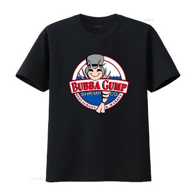 Bubba Gump Shrimp Company Ulubione Jedzenie Koszulka vintage Spierana grafika Wszechstronna Unisex Codzienna męska streetwear
