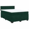 Maison Exclusive - Dark Green Bed Slat Base and Mattress 140x200cm Velvet