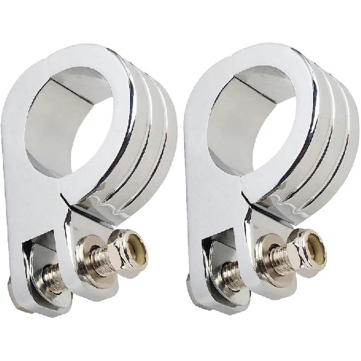 

Motorcycle Highway Pegs Mount Clamp Footpegs Engine Guard Mounts, Motorcycle Footpegs 38mm Highway Crash Bar Foot Peg Clamps, 1.5 Universal Engine Chrome