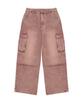 FILLUMINATE Two-Tuck Washed Denim Cargo Pants - Dusty Pink