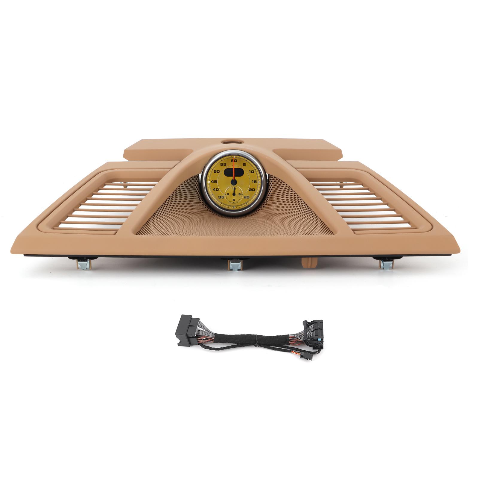 Dash Clock Instrument Panel Upper Cover Trim Beige 970 552 151 01 Fit for Porsche Panamera 2010‑2016 Yellow