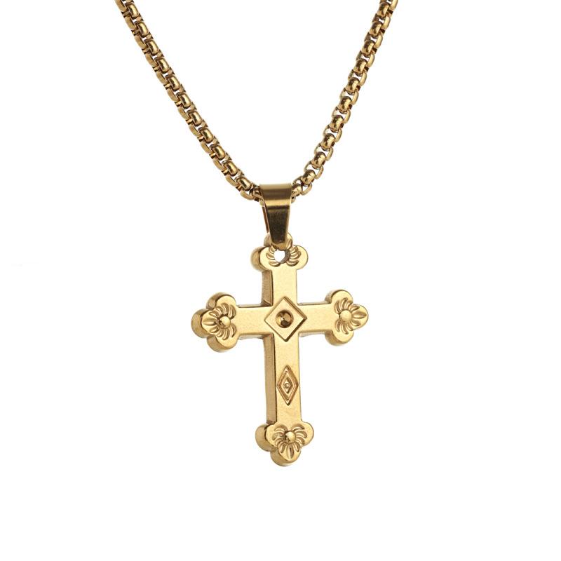 European and American Cross Necklaces for Men and Women, Titanium Steel High-quality Chains,