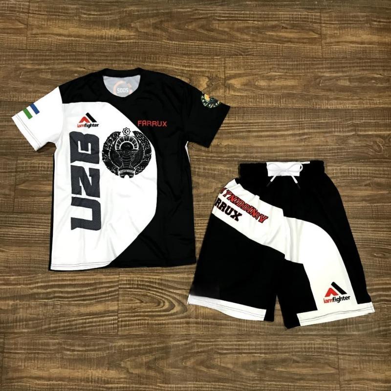 2026 Tuta Traspirante e Assorbente per l'Allenamento di Brazilian Jiu-Jitsu: T-shirt a maniche corte + Pantaloncini (Set da 2 pezzi unisex)