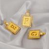 Pendentif Lettre Strass en Acier Inoxydable pour Femmes - Bijoux en Acier Titane 18K