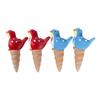 4 Pcs Bird Shaped Self-Watering Spikes Terracotta Clay Plant Watering Globes Planter Pot Insert Automatic Waterer for Garden Balcony