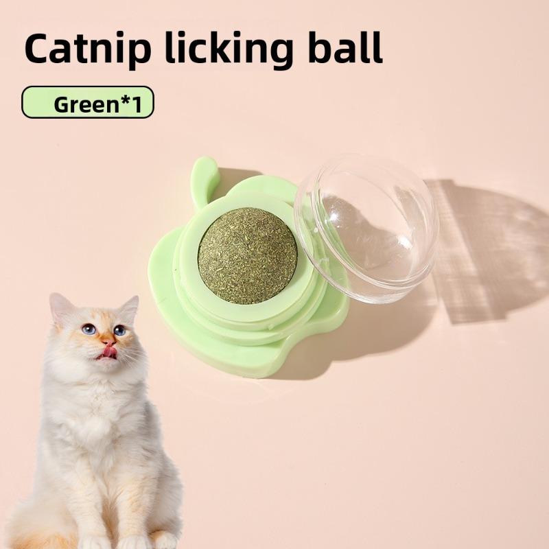 

Іграшка для котів Catnip Apple Lick Fun, Саморозважальний інструмент для прорізування зубів, Дерев яна іграшка-дзиґа Tianliao, що кріпиться до стіни opp bag зелене яблуко кольору