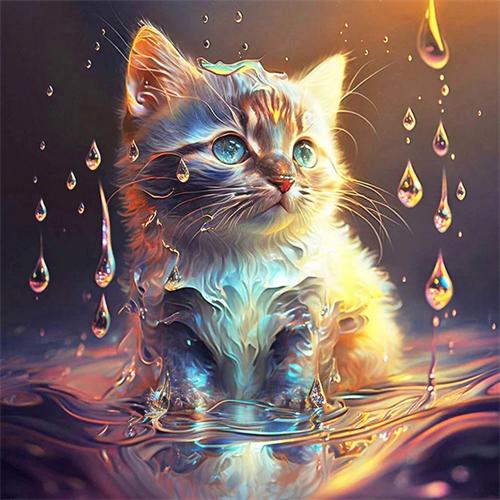 Pełny kwadratowy okrągły DIY diamentowy obraz zwierzęcy fantasy haft tygrys smok mozaika wystrój domu