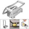 Vegetable Slicer Stainless Steel French Fry Cutter Potato Vegetable Slicer Chopper 2 Blades Kitchen Gadgets