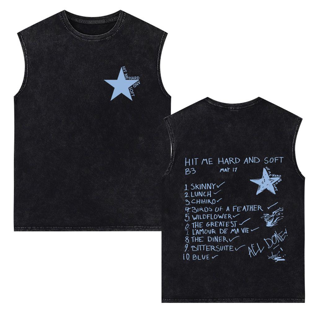 

Hit Me Hard and Soft Tour Винтажные потертые майки для мужчин и женщин, свободная хлопковая майка без рукавов 2XL