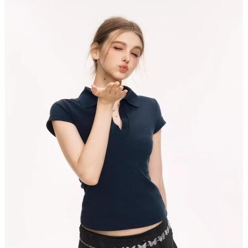 Women's Retro Polo Short Sleeve T-shirt