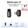 BOYA BOYA mini Wireless Lavalier Microphone for iPhone 15/16 Android USB-C Devices Noise Reduction for Video Recording Streaming