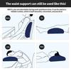 Thickened Inflatable Waist Pillow Press Type Travel Backrest Pad Wedge Lumbar Cushion  Office Use