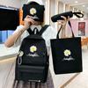 4 Teile/satz Frauen Schule Rucksäcke Schulranzen Leinwand Für Jugendliche Mädchen Student Buch Tasche Jungen Satchel