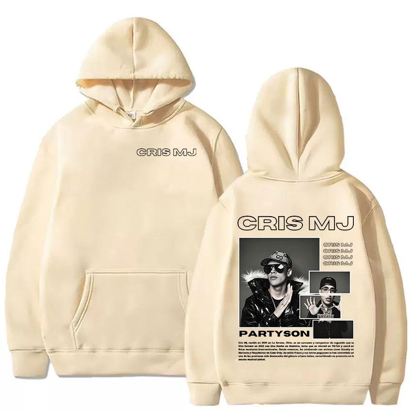Rapper CRIS MJ Album 2025 Graphic Hoodie Men's Hip Hop Gothic Long Sleeve Sweatshirt Fashion Oversized Pullover Hoody Streetwear