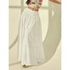 Women's Fashionable Layered Long Skirt Casual Solid Color Elastic Waist Women Half Skirt Holiday Date Vacation