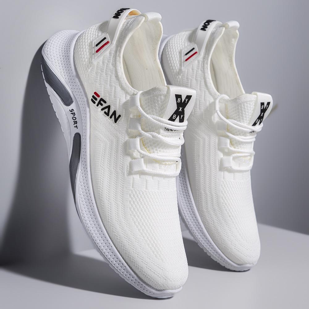 Fashion Men's shoes summer breathable thin mesh sports shoes men's 2025 new versatile white casual shoes