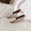 2Pcs/Set Little Willow Leaf Hair Clip French Simple And Elegant Style Side Clip Bang Hairpin One Line Hair Clip