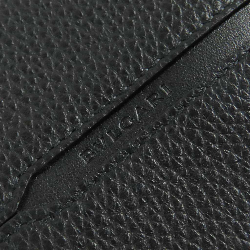 Great BVLGARI Purse Oct OCTO Logo embossed bifold wallet long wallet leather  Used