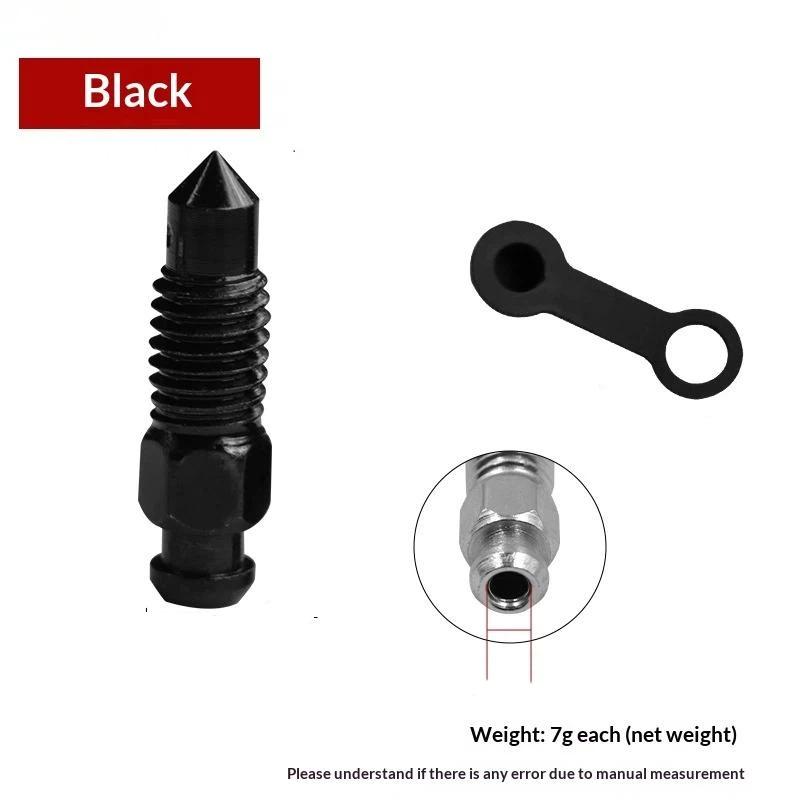 Motorcycle Brake Pump Caliper Exhaust Screw 1 Set with Dust Cap Easy to Replace for Moped Scooter DIY Repair