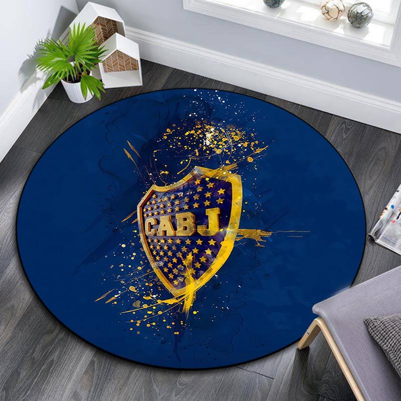 Club Atletico Boca Juniors3 Round Area Rug,Carpet Rug for Living Room Bedroom Sofa Playroom Decor,Non-slip Floor Mat