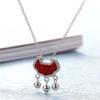 Necklace Female Niche Design Full Diamond Crystal Double Sided Longevity Lock Pendant Cold Wind Qixi Festival Clavicle Chain