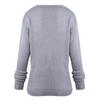 Women's Loose Front Cropped Navel Long Sleeve Solid Wrap Knit Sweater