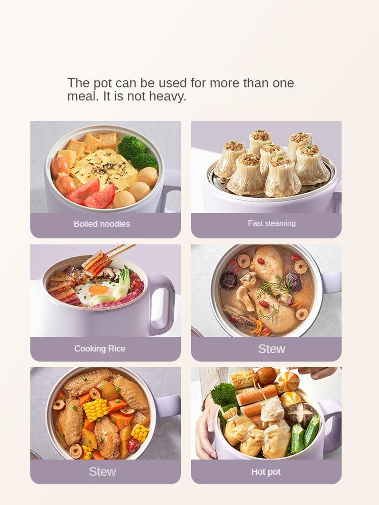 Mașină de gătit electrică de uz casnic 220V 1.6L Aparat de gătit electric antiaderent cu oală fierbinte 500W