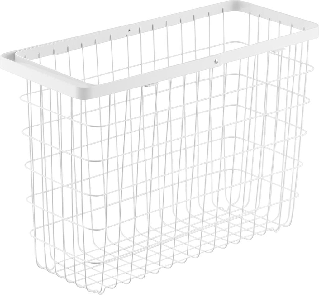 Yamazaki Laundry Wire Basket Slim L White Tower Laundry Basket Laundry Hamper 10003 W23×D53×H36.7cm