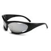 New Arrival Popular Women's Sunglasses Punk Sunglasses Unique Oval Sun Glasses Men Goggle Shades Mirror Colorful Y2K Eyewear
