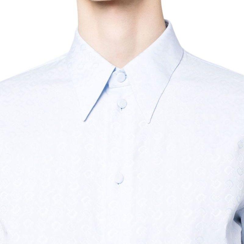 Horsebit Jacquard Cotton Shirt 721176-ZAKH5-4850