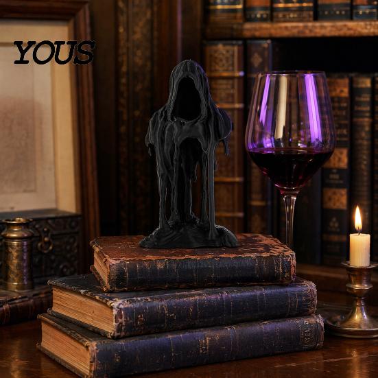 Desk Decoration 3D Printed Grim Reaper Statue Decor, Halloween Figurine, Cute & Spooky PLA Material Toys Ornament, Home Office Shelf Decor