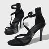 Streetstyle Sommer Gladiator Zehenfrei Ausgeschnitten Damen Sandalen Reißverschlüsse Bankett Dünne Absätze Partyschuhe