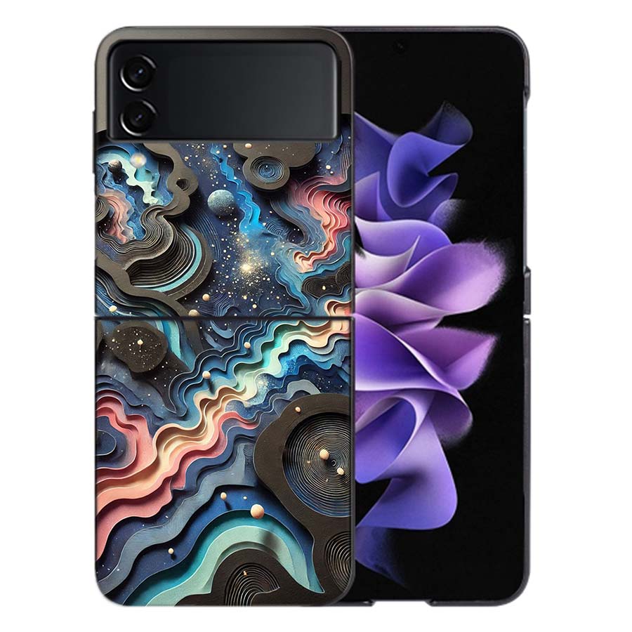 A Stunning 3D Paper Art Masterpiece Coque For Samsung Z Flip7 6 Galaxy Case Shockproof Z Flip5 Z Flip3 4 5G Hard Cover Phone TP