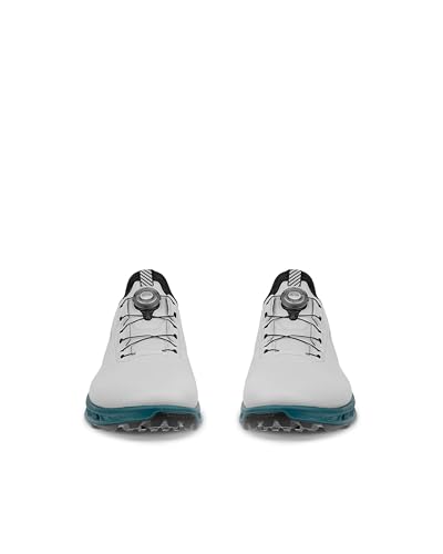 ECCO M GOLF BIOM C4 Men's Genuine Leather Golf Shoes with GORE-TEX Waterproofing, 13042460912, Concrete/Baygreen, Sizes 26.5cm-27.0cm, 3E
