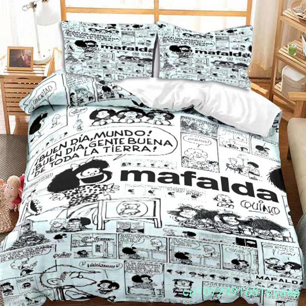 Mafalda Cartoon Quino Comics Bedding Set Duvet Cover Set Adult Children Single Double King Size Duvet Cover And Pillowcases Gift